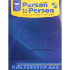Person to person: communicative speaking and listening skills: studentbook 1