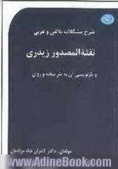 شرح مشکلات بلاغی و عربی نفثه المصدور زیدری و بازنویسی آن به نثر ساده و روان