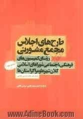 طرح های اجلاس مجمع مشورتی روسای کمیسیون های فرهنگی، اجتماعی شوراهای اسلامی کلان شهرها و مراکز استان ها (دوره سوم)