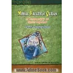 Moral values of Quran،  a commentary on surah Hujuraat