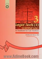 Legal texts (II) criminal law: a textbook for law students