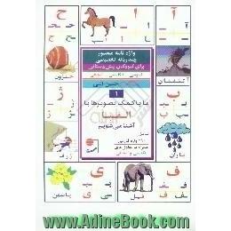 ما با کمک تصویرها با الفبا آشنا می شویم،  واژه نامه حاضر شامل 290 واژه فارسی،  انگلیسی و آلمانی